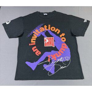 Rare Vintage 90s Reebok Shaq Oneal Invitation To Dunk Art Promo Shirt NBA